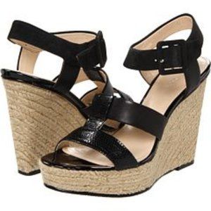 Calvin Klein Ellison Black Wedge Sandal